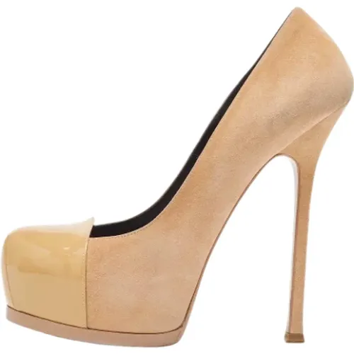 Pre-owned Leather heels , female, Sizes: 6 1/2 UK - Yves Saint Laurent Vintage - Modalova