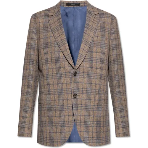 Checkered Pattern Blazer , male, Sizes: S, M - Paul Smith - Modalova