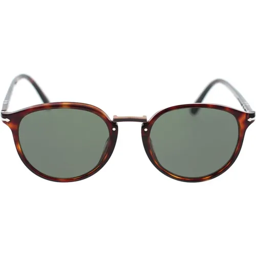 Classic Oval Sunglasses with Typewriter-Inspired Details , unisex, Sizes: 51 MM - Persol - Modalova