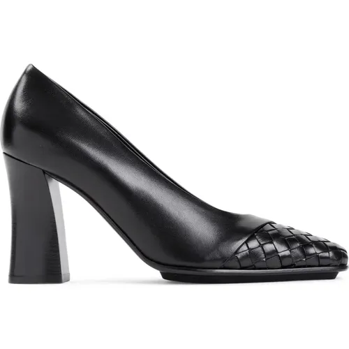 Schwarze Lederpumps für Frauen - Bottega Veneta - Modalova