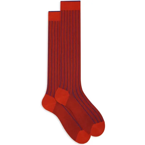 Rote Gerippte Lange Socken Gallo - Gallo - Modalova