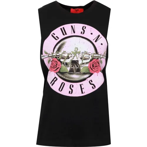 Schwarzes Guns n' Roses Baumwoll Tank Top , Damen, Größe: XS - Aniye By - Modalova