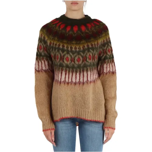 Winter Brushed Mohair Sweater , female, Sizes: L, M, S - Maliparmi - Modalova