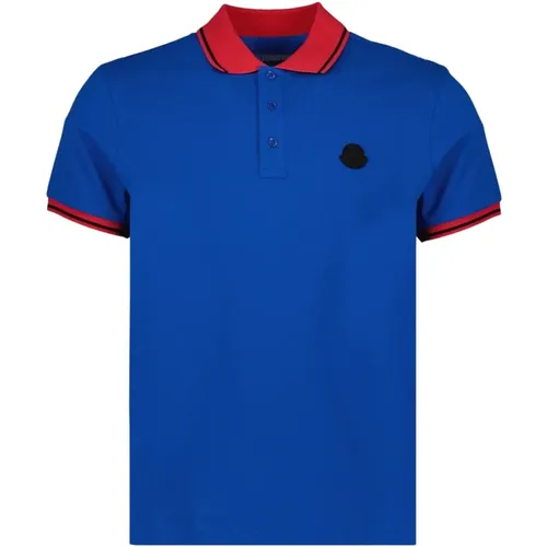 Tricolor Polo Shirt Classic Fit Short Sleeve , male, Sizes: S - Moncler - Modalova