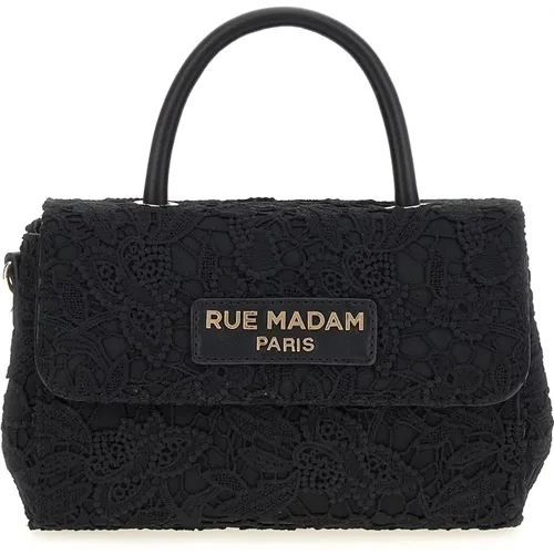 Elegante Schwarze Tasche mit Spitze - Rue Madam - Modalova
