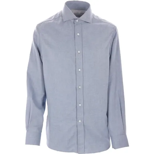 Light Herringbone Casual Shirt , male, Sizes: L, M, S, XL - BRUNELLO CUCINELLI - Modalova