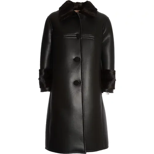 Faux Leather Coat Aw24 , female, Sizes: L, XL - N21 - Modalova