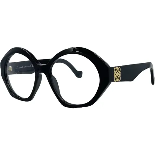 Sechseckige Schwarze Ovale Sonnenbrille , Damen, Größe: ONE Size - Loewe - Modalova