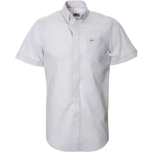 Grey Casual Button Down Shirt , male, Sizes: S - Lacoste - Modalova