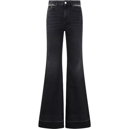 Schwarze Flare Chain Jeans Aw23 - Stella Mccartney - Modalova