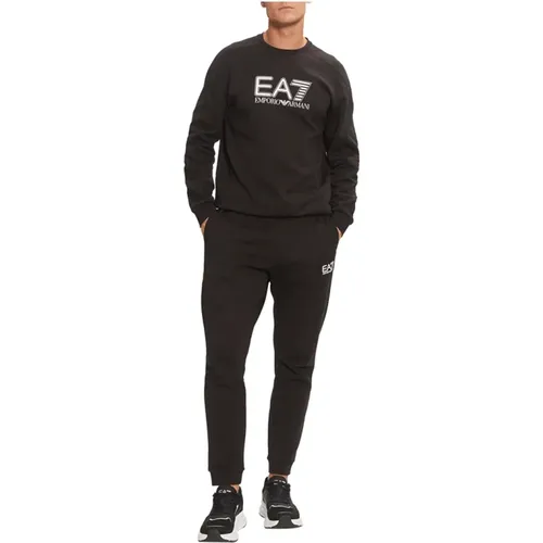 Sportliche Schwarze Hose , Herren, Größe: L - Emporio Armani EA7 - Modalova