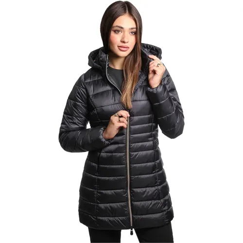 Lange Jacke mit gesteppter Textur - Save The Duck - Modalova