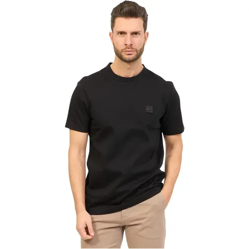 Relaxed Fit T-shirt with Logo Patch , male, Sizes: 2XL, M, 6XL, L, S - Hugo Boss - Modalova