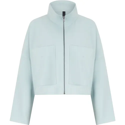 Jersey Jacke Hellblau Kurzer Schnitt , Damen, Größe: XS - drykorn - Modalova