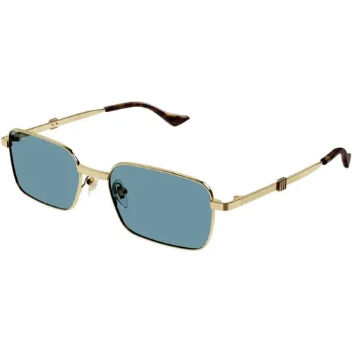 Gold Blaue Sonnenbrille Gg1495S Modell - Gucci - Modalova
