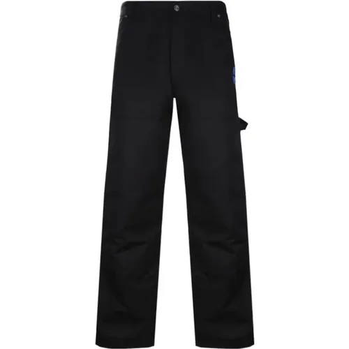 Trousers with Side Pockets , male, Sizes: L - Off White - Modalova