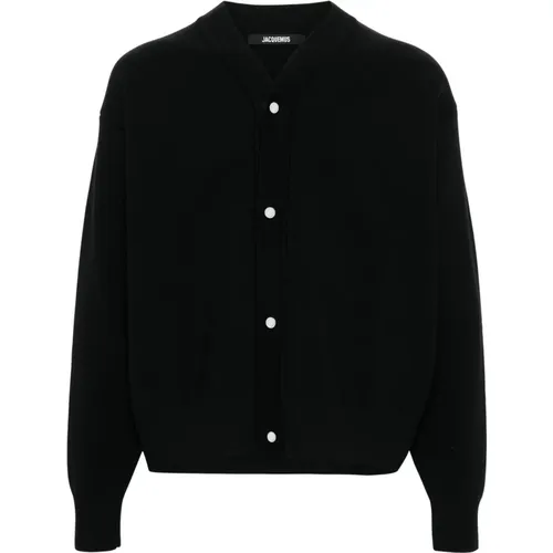 Mesh Cardigan with Snap Button , male, Sizes: 2XL - Jacquemus - Modalova