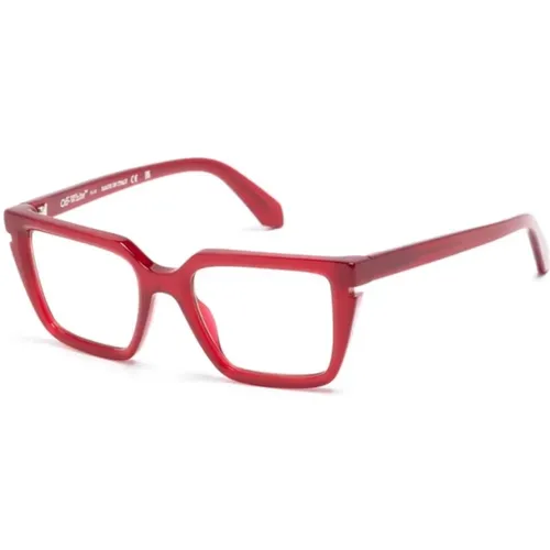 Rote Optische Brille, vielseitig und stilvoll , unisex, Größe: 51 MM - Off White - Modalova