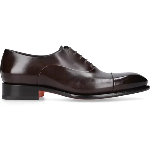 Refined Oxford Business Shoes , male, Sizes: 9 1/2 UK, 10 UK - Santoni - Modalova