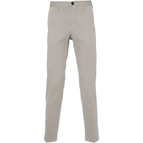 Graue Baumwoll-Chinos Hose , Herren, Größe: M - Incotex - Modalova