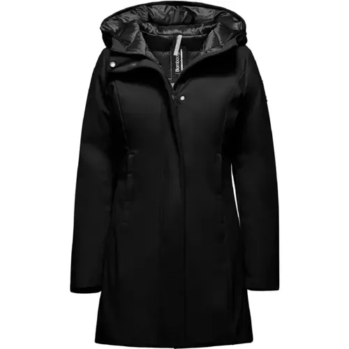 Schwarze Winter Parka Jacke , Damen, Größe: M - BomBoogie - Modalova