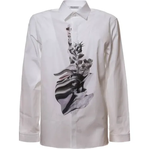 Cotton Shirt Ss22 , male, Sizes: M - Neil Barrett - Modalova