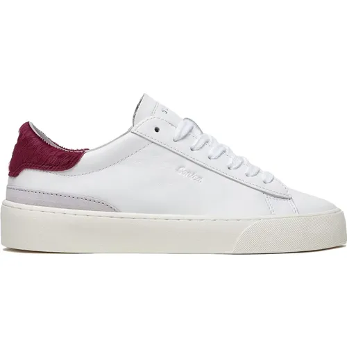 Leather Low Sneakers with Embossed Details , female, Sizes: 6 UK, 4 UK, 3 UK, 8 UK - D.a.t.e. - Modalova