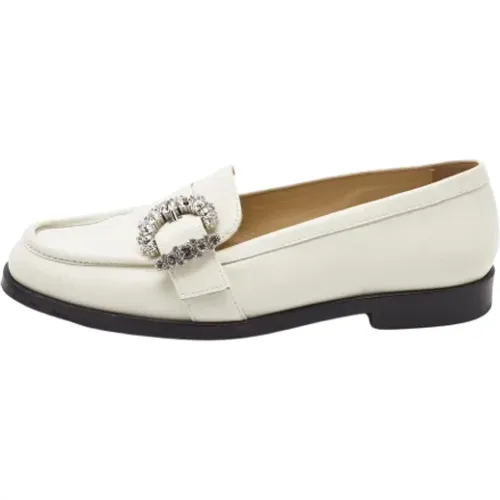 Pre-owned Leather flats , female, Sizes: 5 1/2 UK - Jimmy Choo Pre-owned - Modalova