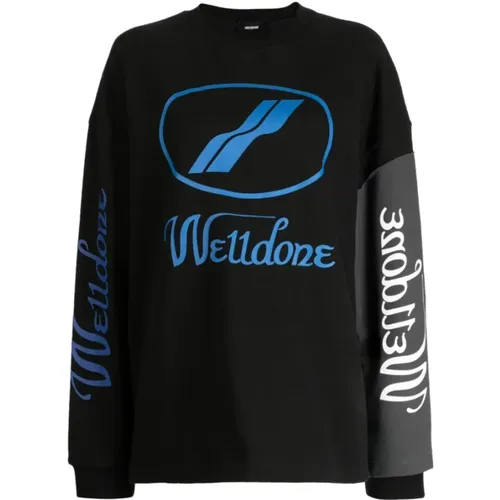 Logo-print Cotton Sweatshirt , male, Sizes: M - We11Done - Modalova