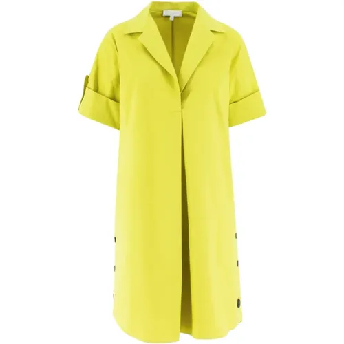 Midi Dress with Short Sleeves , female, Sizes: M, XL, L - Antonelli Firenze - Modalova