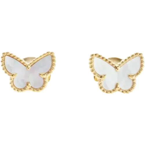 Pre-owned Gold earrings , female, Sizes: ONE SIZE - Van Cleef & Arpels Pre-owned - Modalova