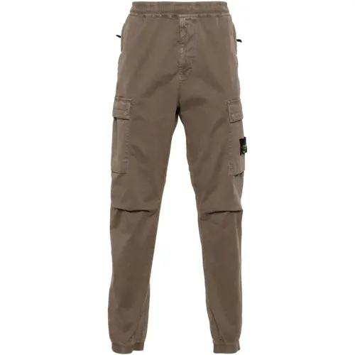 Braune Hose mit Taschen , Herren, Größe: W29 - Stone Island - Modalova