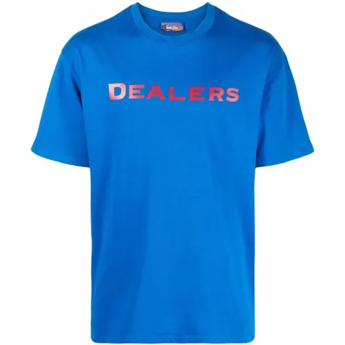 Elektrisches blaues Baumwoll übergroße T-Shirt , Herren, Größe: XL - Just DON - Modalova