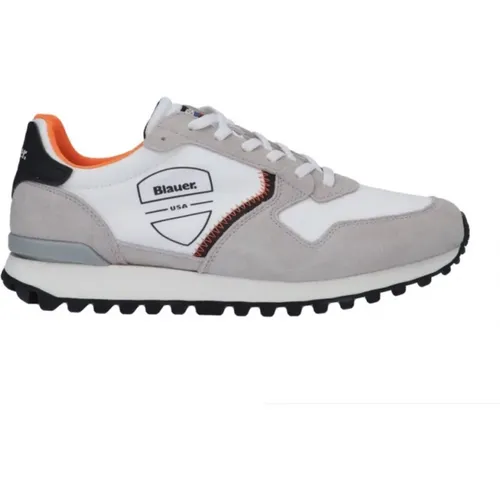 Dixon Suede Sneaker Running Shoes , male, Sizes: 10 UK, 9 UK, 6 UK - Blauer - Modalova