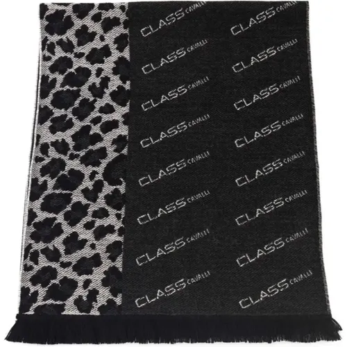 Animalier Pattern Logo Scarf , unisex, Sizes: ONE SIZE - Cavalli Class - Modalova