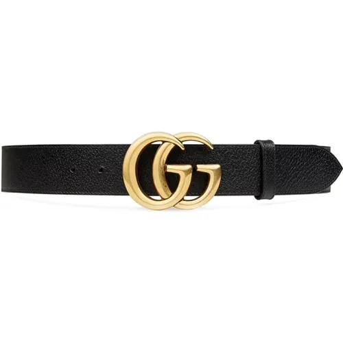 Leather Double G Belt , female, Sizes: 110 CM, 90 CM, 95 CM, 105 CM, 100 CM - Gucci - Modalova