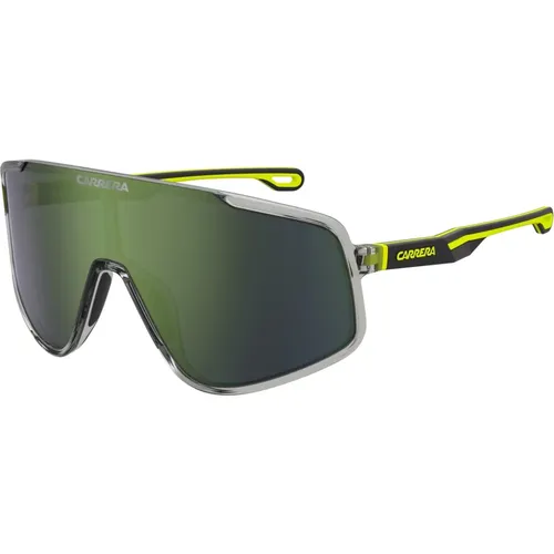 Grey Yellow/Green Mirror Sunglasses , male, Sizes: ONE SIZE - Carrera - Modalova