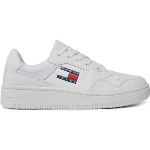 Retro Leder Low-Top Sneakers - Tommy Jeans - Modalova