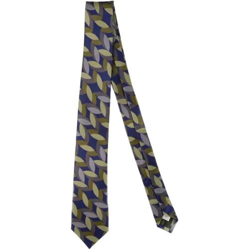 Patterned Silk Tie , male, Sizes: ONE SIZE - Errico Formicola - Modalova