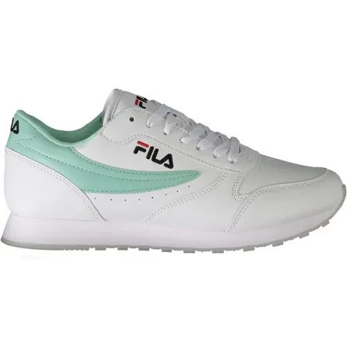 Sportliche Schnürschuhe Weiß Kontrast Logo , Damen, Größe: 38 EU - Fila - Modalova