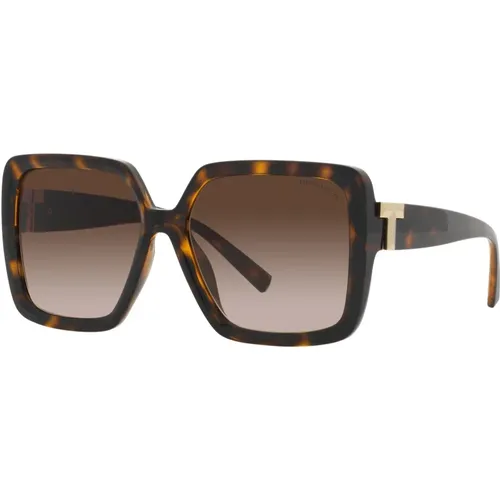 Modern Woman Sunglasses Dark Havana/ Shaded , female, Sizes: 58 MM - Tiffany - Modalova