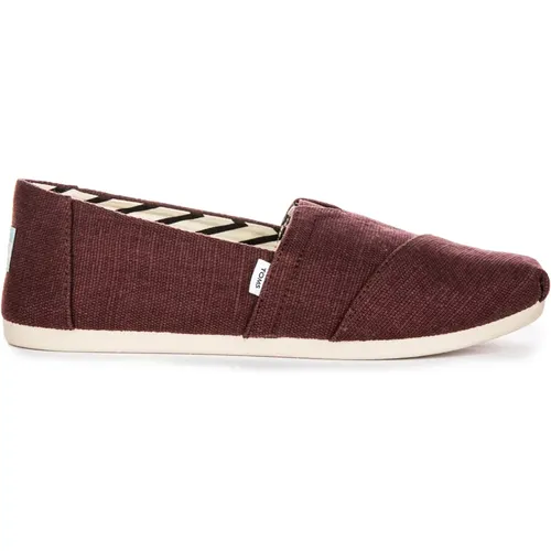 Burgundy Heritage Espadrilles , female, Sizes: 5 UK, 7 UK, 4 1/2 UK, 4 UK, 6 UK, 8 UK, 3 1/2 UK, 5 1/2 UK - TOMS - Modalova