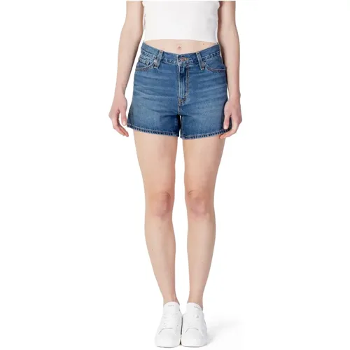 Levi's, Blaue Shorts mit Reißverschluss und Knöpfen , Damen, Größe: W29 - Levis - Modalova