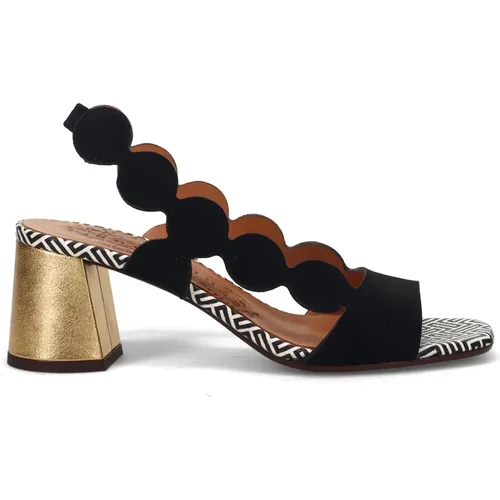 Suede Sandals with Geometric Pattern , female, Sizes: 6 UK, 3 UK, 2 UK - Chie Mihara - Modalova