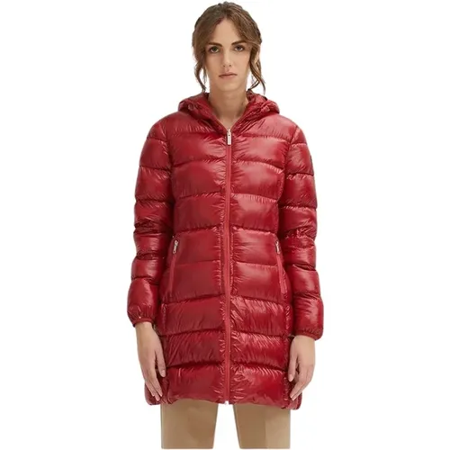 Rote Nylon Damenjacke , unisex, Größe: XL - Centogrammi - Modalova