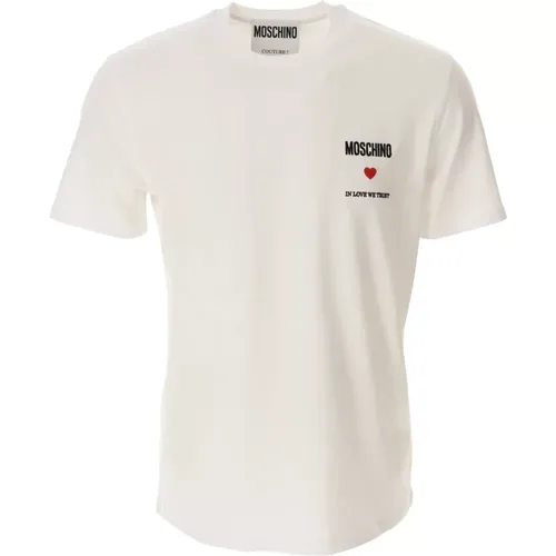 Love Trust Jersey T-shirt , male, Sizes: S, XL, 2XL - Moschino - Modalova