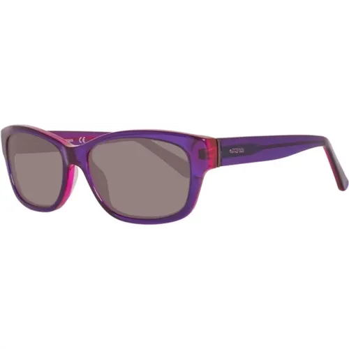 Violette Plastiksonnenbrille für Frauen - Guess - Modalova