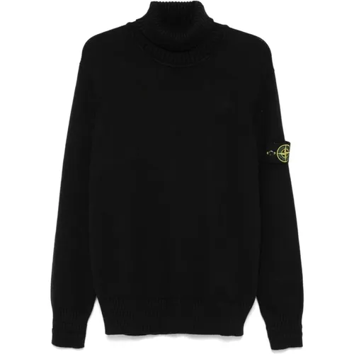 Schwarzer Pullover für Männer Aw24 , Herren, Größe: M - Stone Island - Modalova