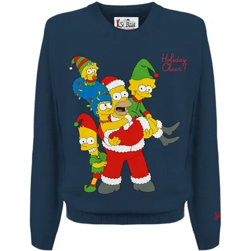 Simpsons Cheers Rundhals Pullover , Herren, Größe: M - MC2 Saint Barth - Modalova