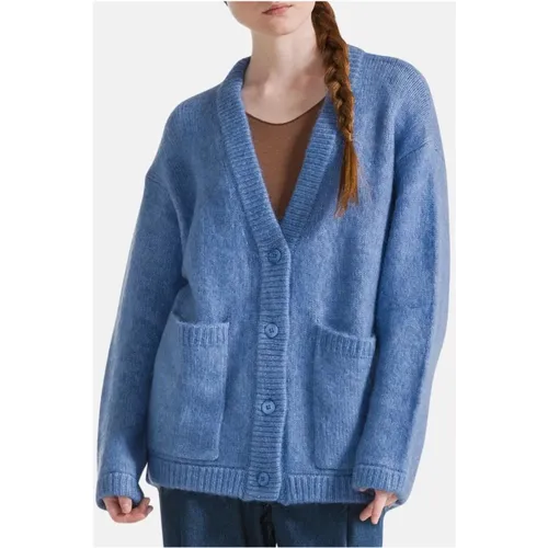 Mohair Cardigan with Buttons , female, Sizes: S, XS - Deha - Modalova